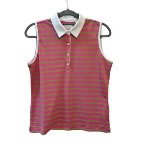 EP Pro Tour Tech Women’s Golf Sleeveless Collared Polo Shirt‎ Size M